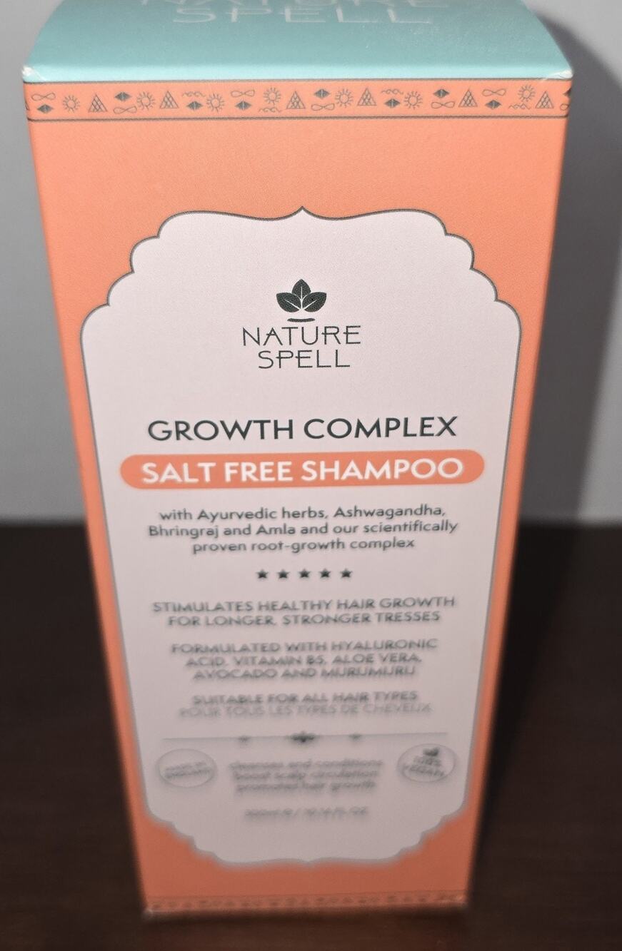 Nature Spell Growth Complex Salt Free Shampoo Infused with Ayurvedic Herbs NEW